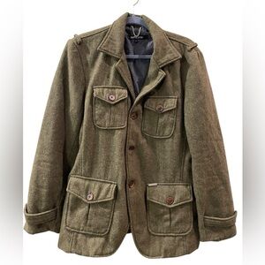 Bareskin Women’s Wool Green Coat Size: Large